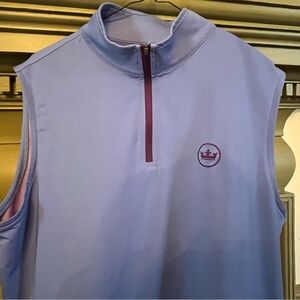 Peter Millar Crown Crafted Blue Performance Men’s Golf Vest Sz Large